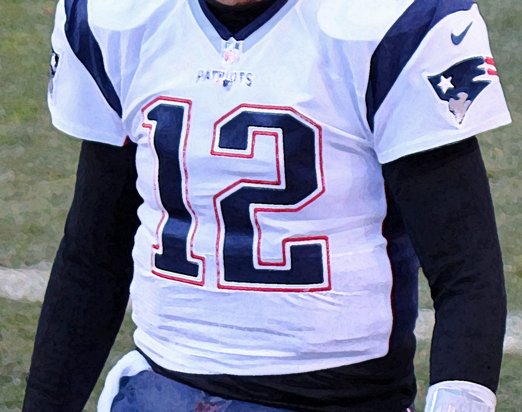 tom brady white super bowl jersey