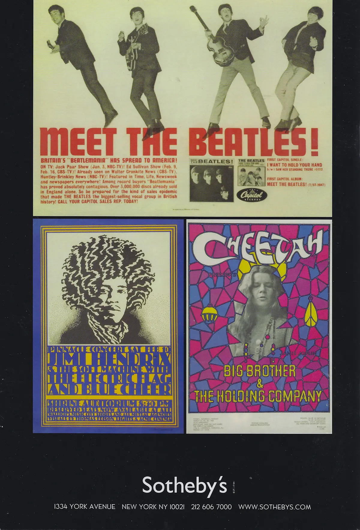 February 14-28, 2002 Sotheby’s Auction Of The Frank DiAndrea Collection Of Rock And Movie Posters Catalogue Back Cover